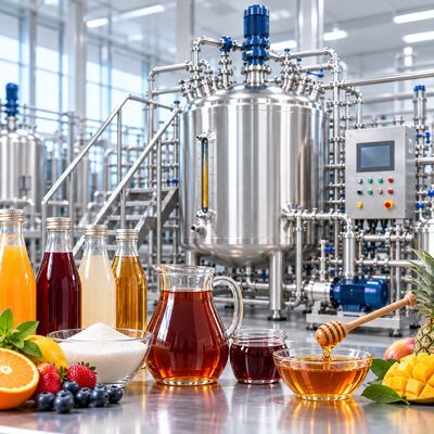 1500L Syrup Preparation System with Jacketed Mixing Tank and Variable Speed Agitator