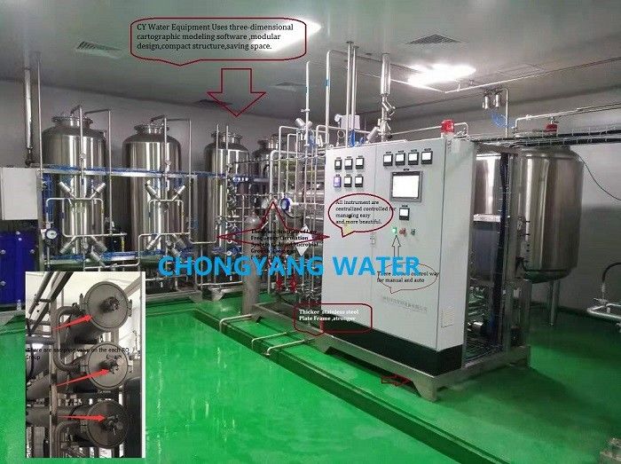 КЭДИ деионизировал систему водяного фильтра Ро завода водоочистки в фармацевтической промышленности